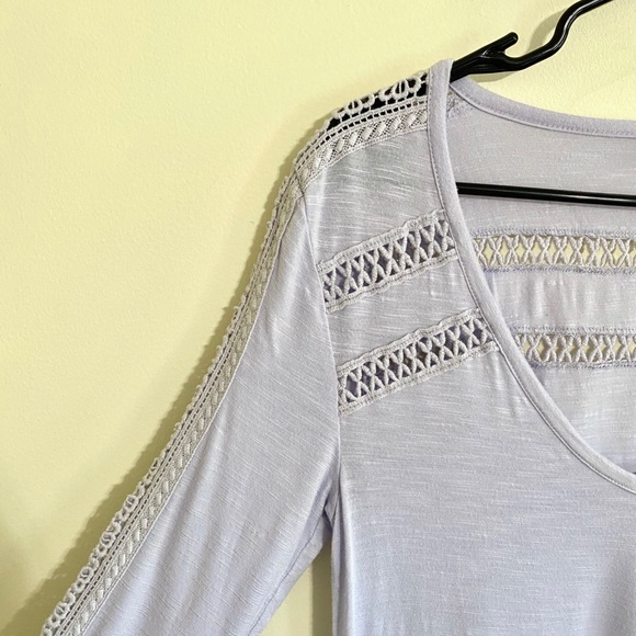 Anthro Deletta Lavender Line V-Neck Tunic Sz S - Picture 2 of 7